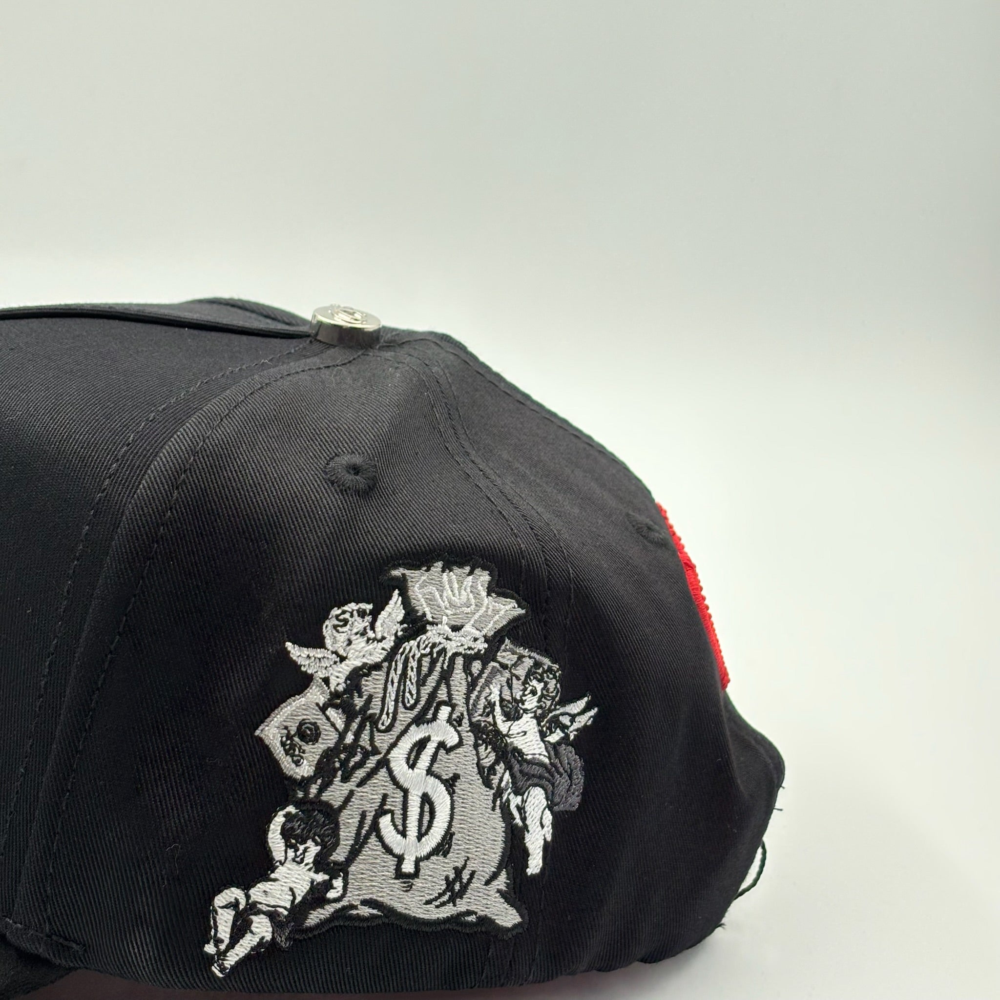 BELICA CAP FANS WHITE SOX BLACK RED LOGO