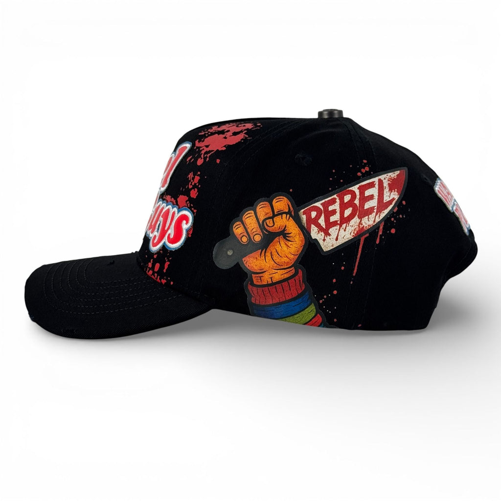 GORRA REBEL HATS REBEL GUYS BLACK*******ADICIONALES