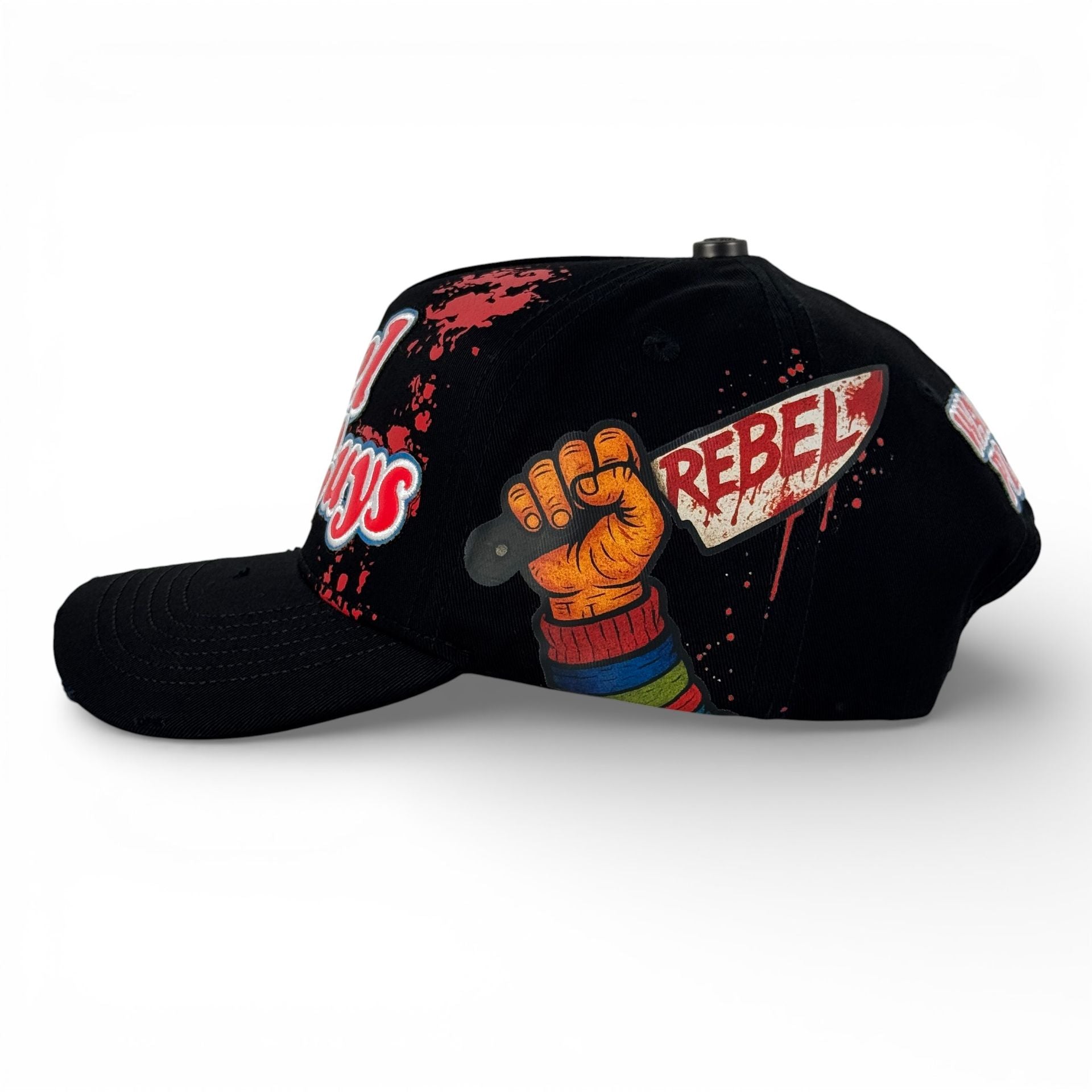 GORRA REBEL HATS REBEL GUYS BLACK*******ADICIONALES
