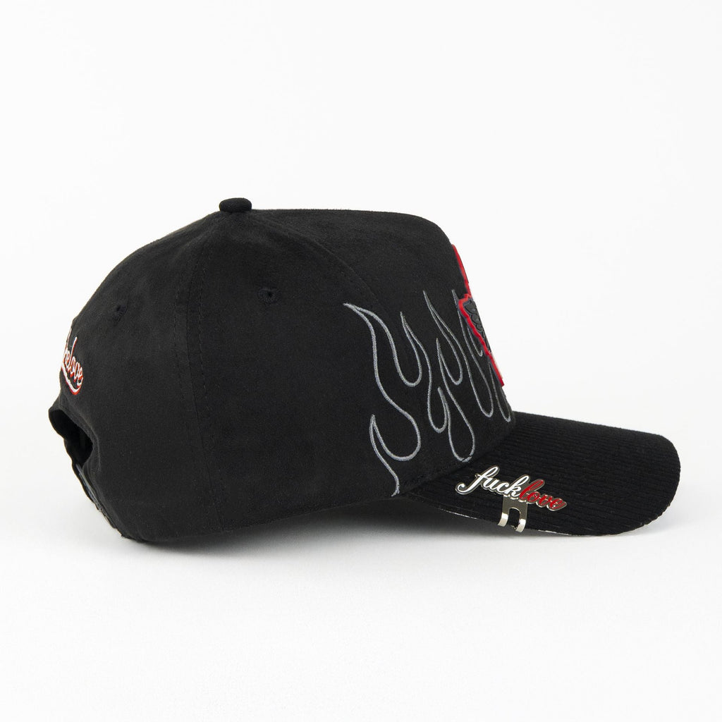 Gorra 5.7 FAKE LOVE ANGEL SAD FIRE BLACK | Snapback Visera Curva