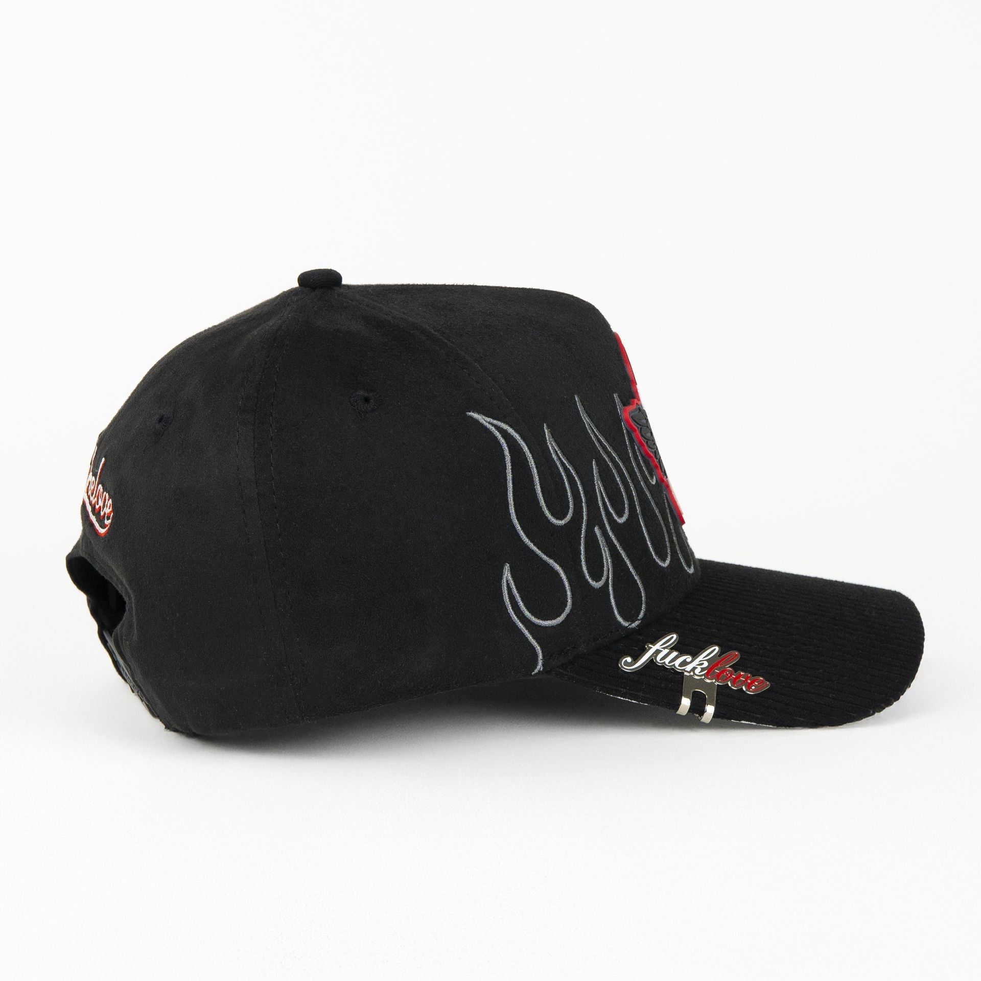 Gorra 5.7 FAKE LOVE ANGEL SAD FIRE BLACK | Snapback Visera Curva