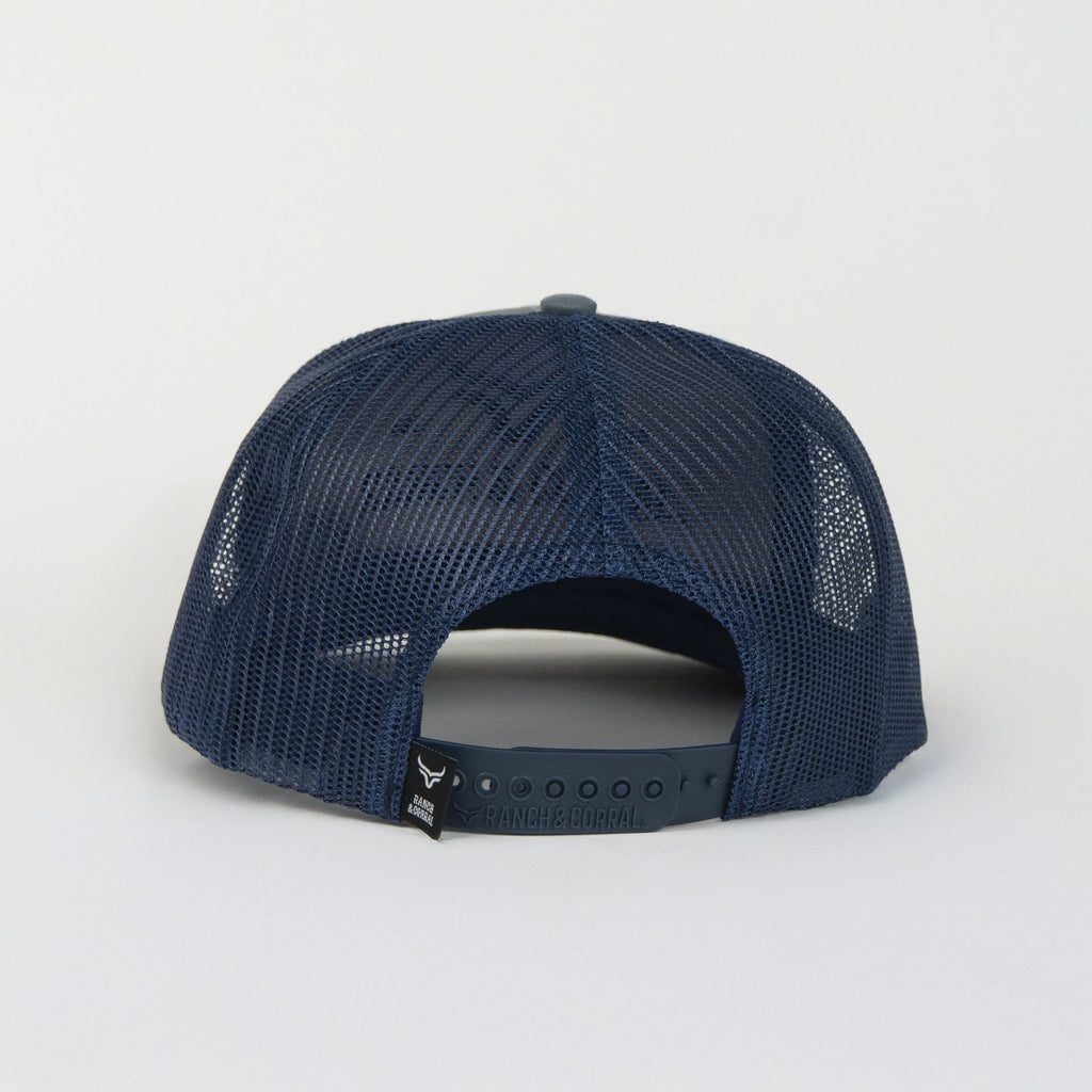 Gorra Ranch & Corral RODEO TEAM ROPING Azul de Tela | Snapback Visera Semiplana