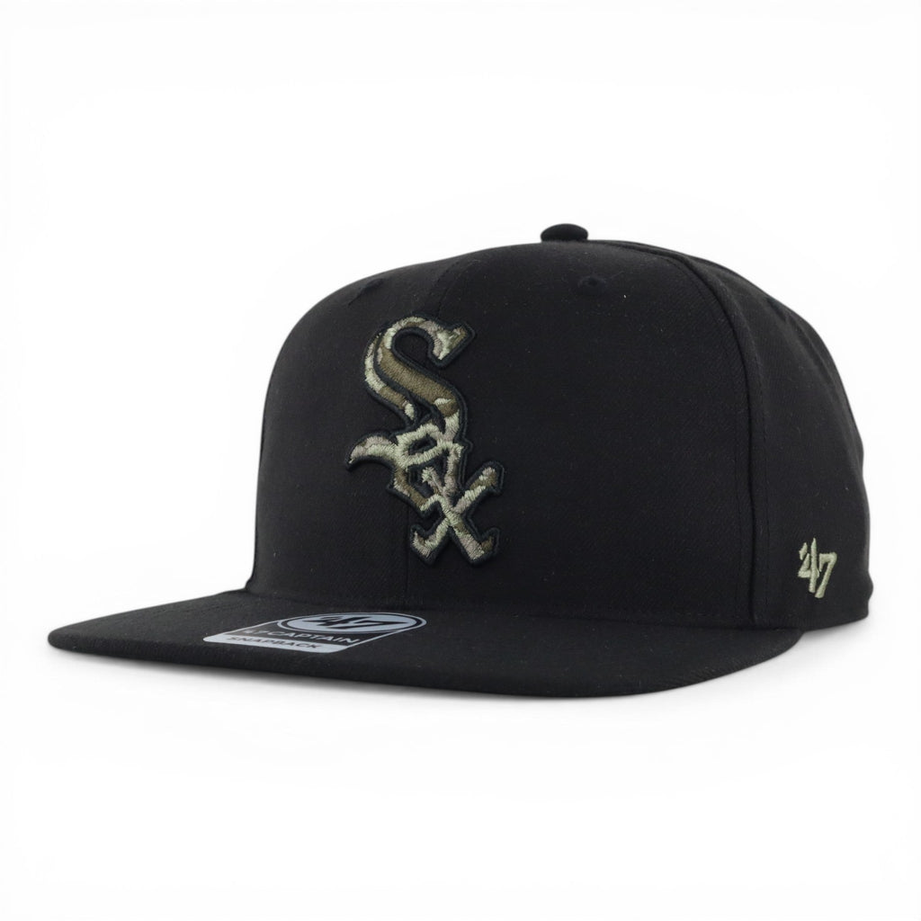 GORRA 47 BRAND CAPTAIN WHITE SOX BLK/CAMO CAPTAIN