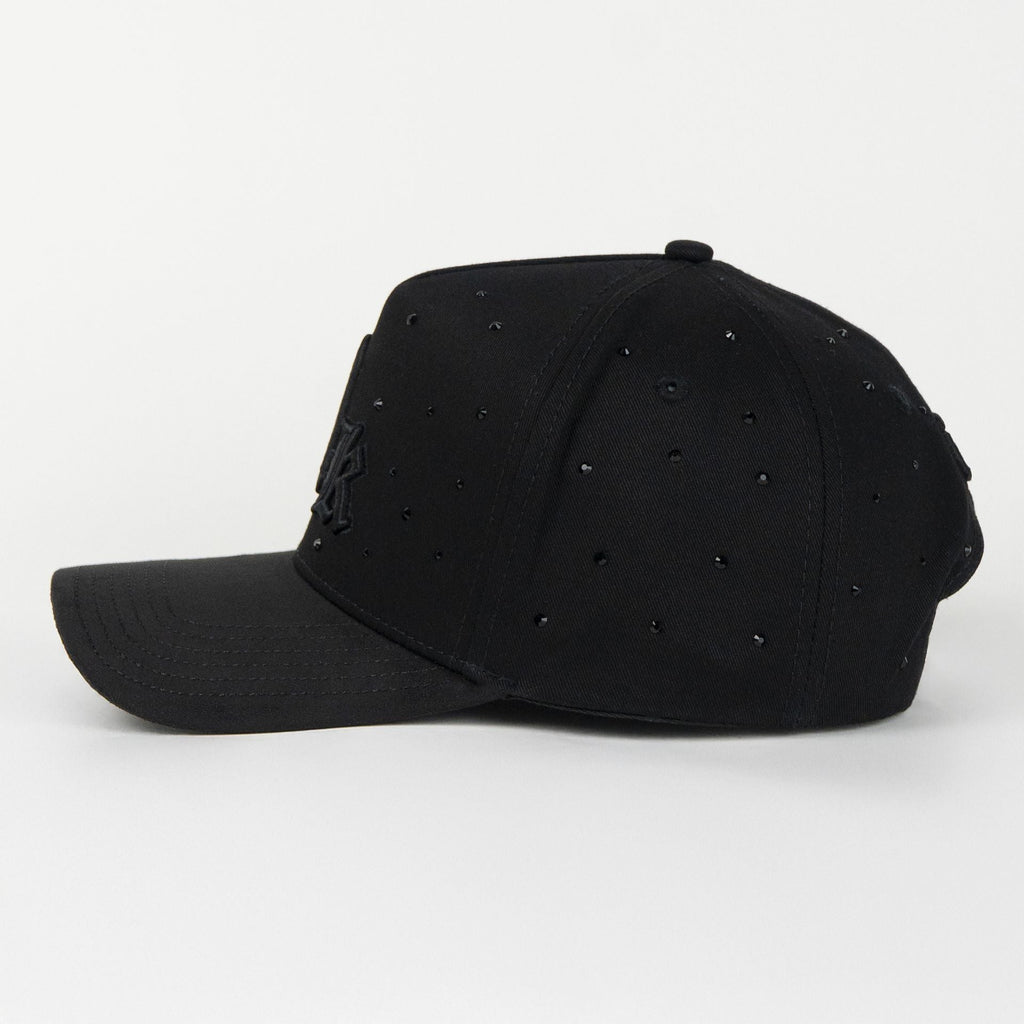 Gorra Dakaps DK CRISTALES ALL BLACK VISOR SUEDE | Snapback Visera Curva