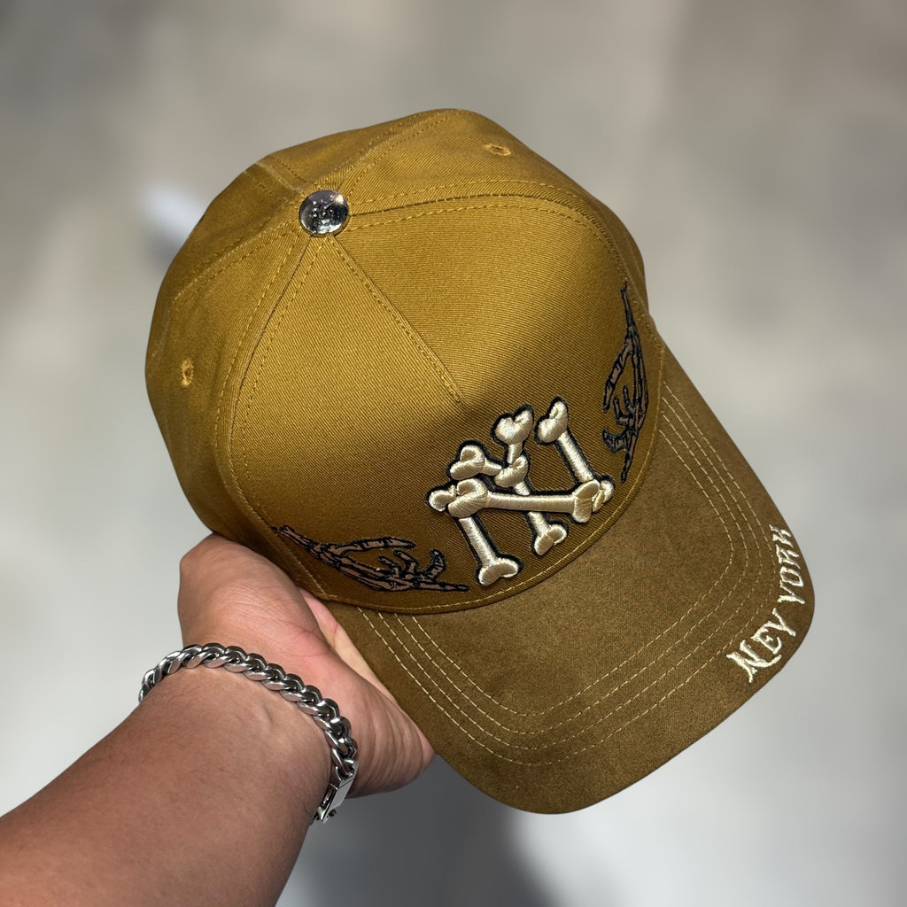 BELICA ACE HATS NY YANKEES BONES CAMEL