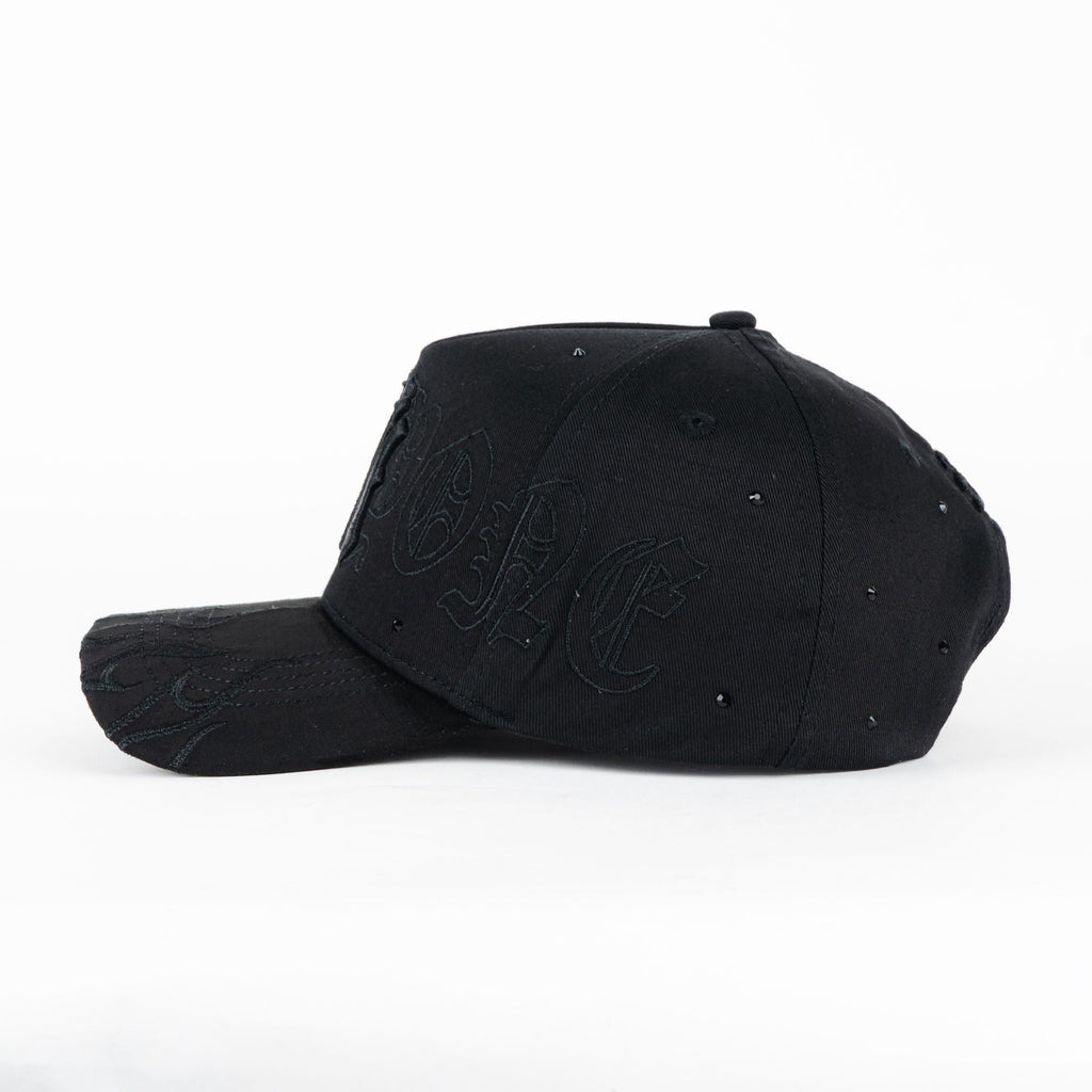 Gorra 31 Hats NY FLAMES 2025 ALL BLACK | Snapback Visera Curva
