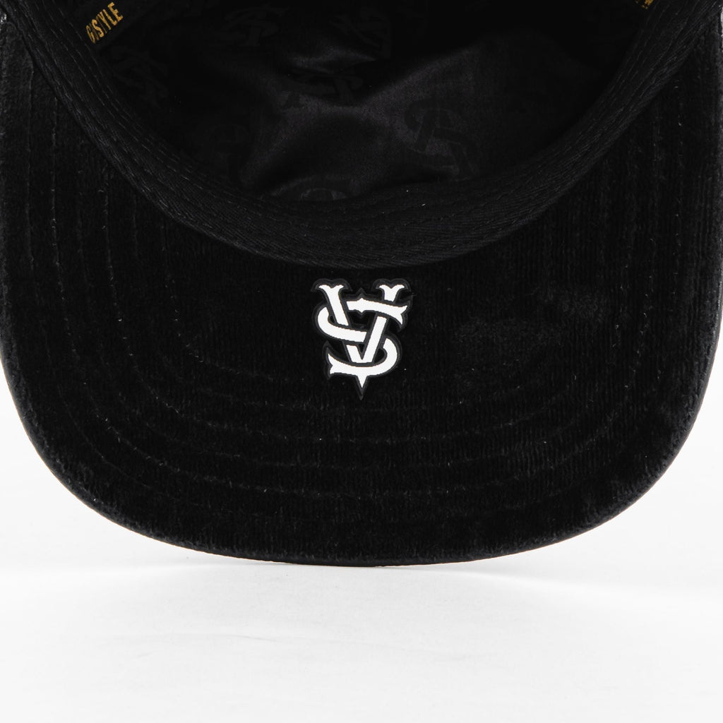 Gorra Vago Style WHITE ANGEL V BLK SUEDE VISOR LEATHER | Snapback Visera Semicurva