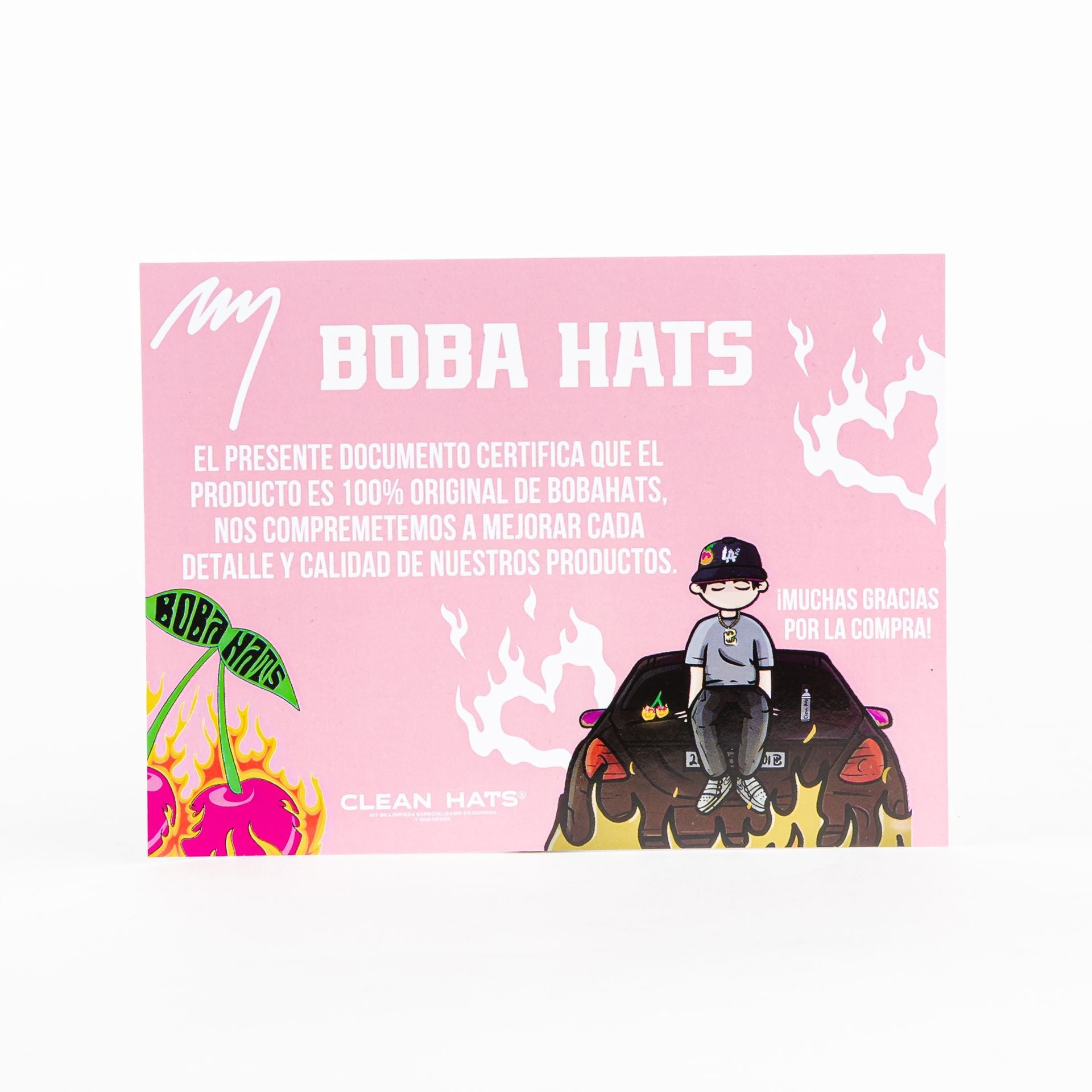 Gorra Boba Hats LA CHERRY BLACK | Snapback Visera Semicurva