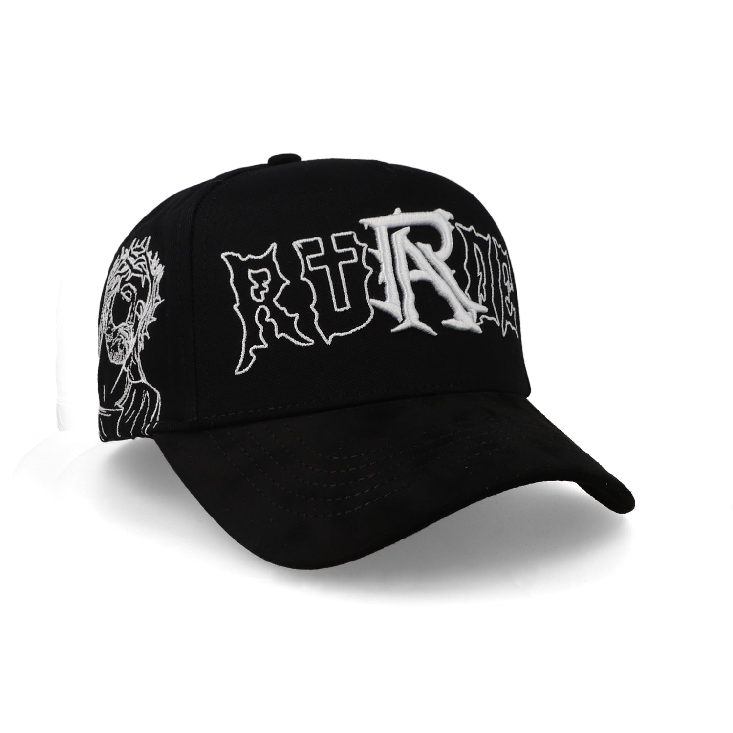 Gorra Rude Awakenings Cristos Negro Blanco Unitalla