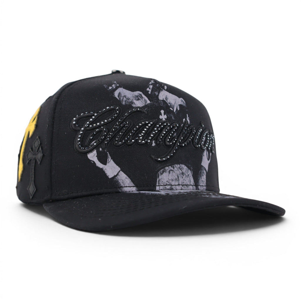 GORRA 5.7 GERVONTA LEATHER CROME BLACK