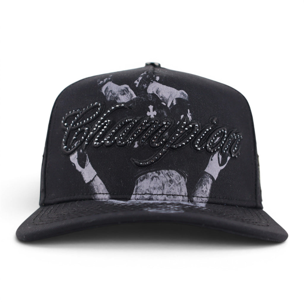 GORRA 5.7 GERVONTA LEATHER CROME BLACK