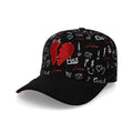 Gorra 5.7 Broken Heart Full Print Negra Unitalla