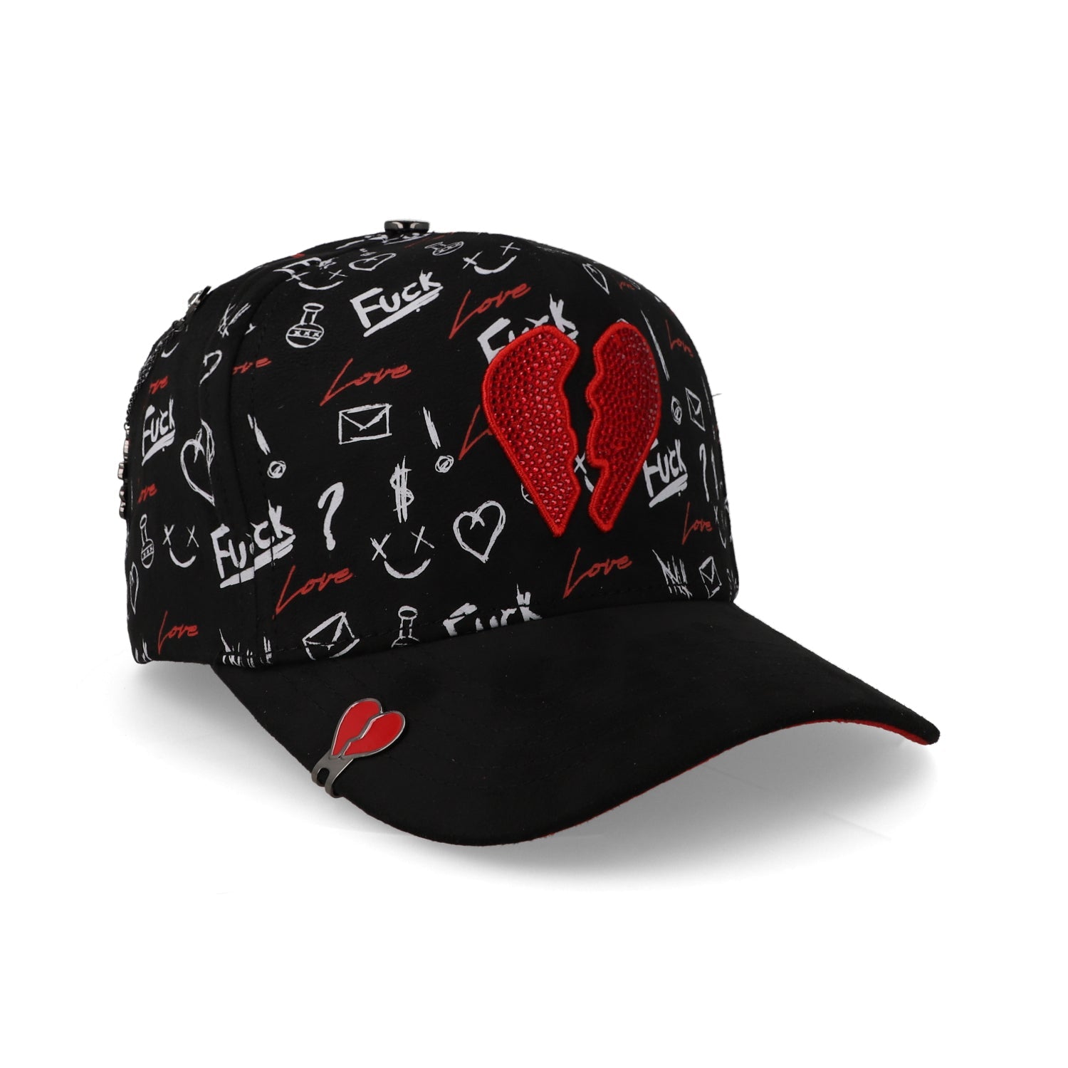 Gorra 5.7 Broken Heart Full Print Negra Unitalla