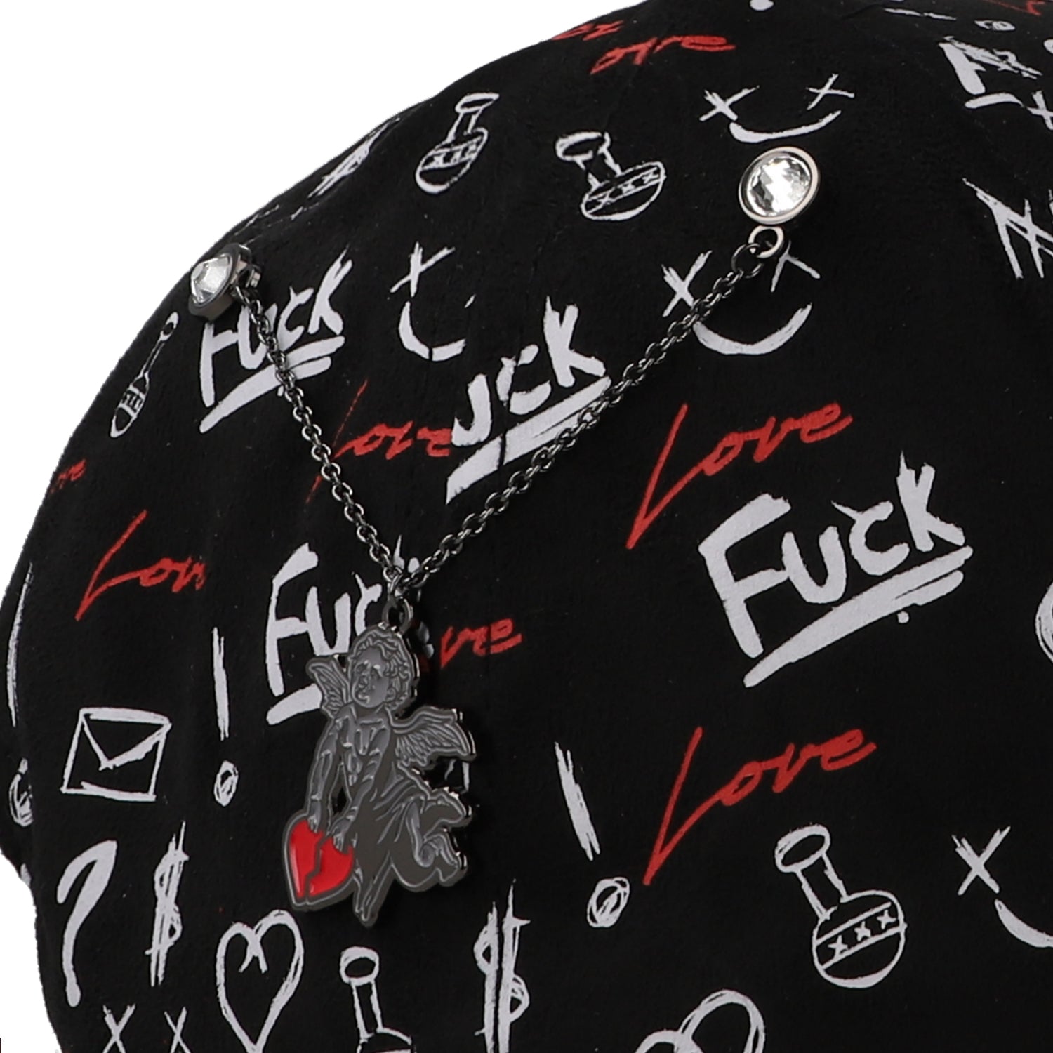 Gorra 5.7 Broken Heart Full Print Negra Unitalla