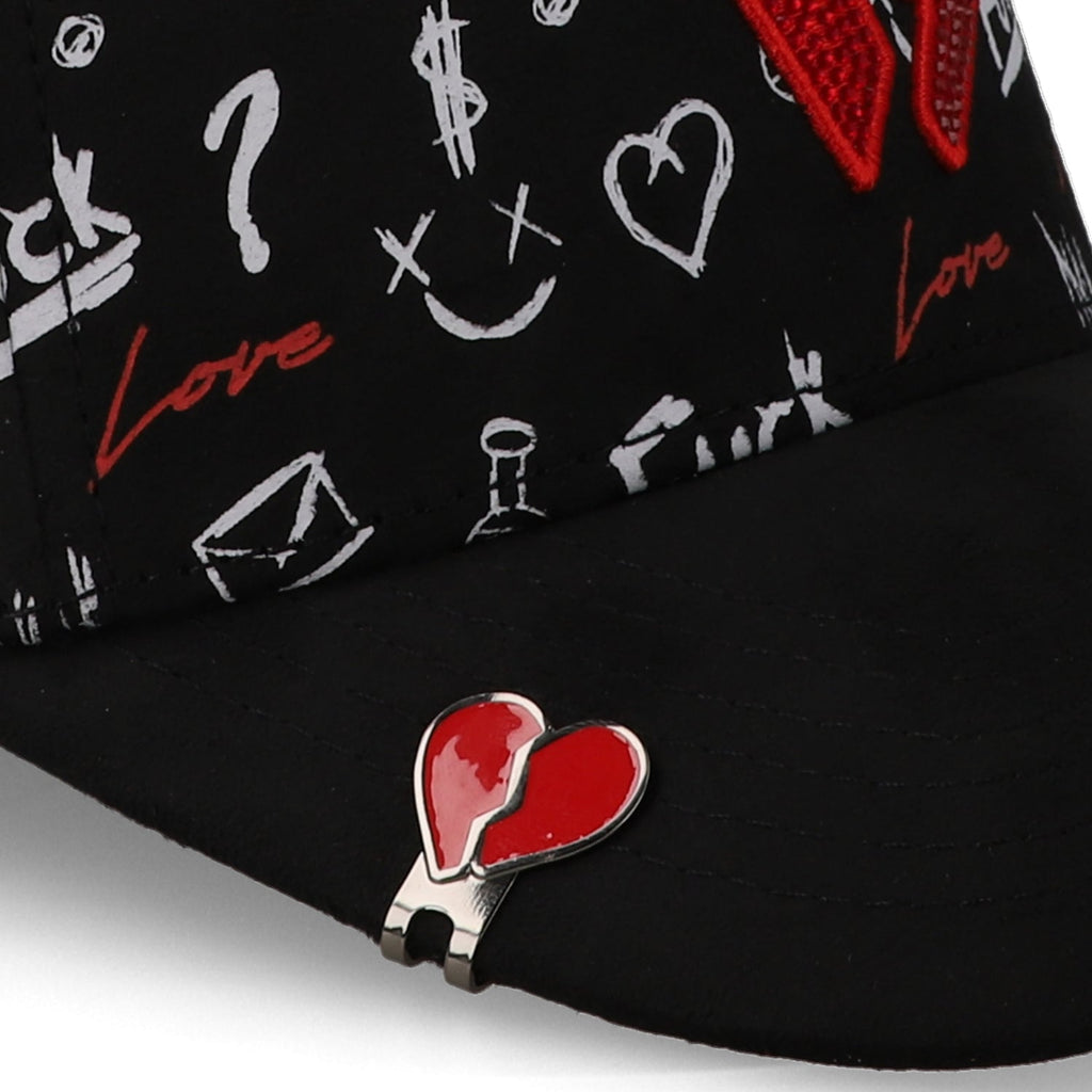 Gorra 5.7 Broken Heart Full Print Negra Unitalla