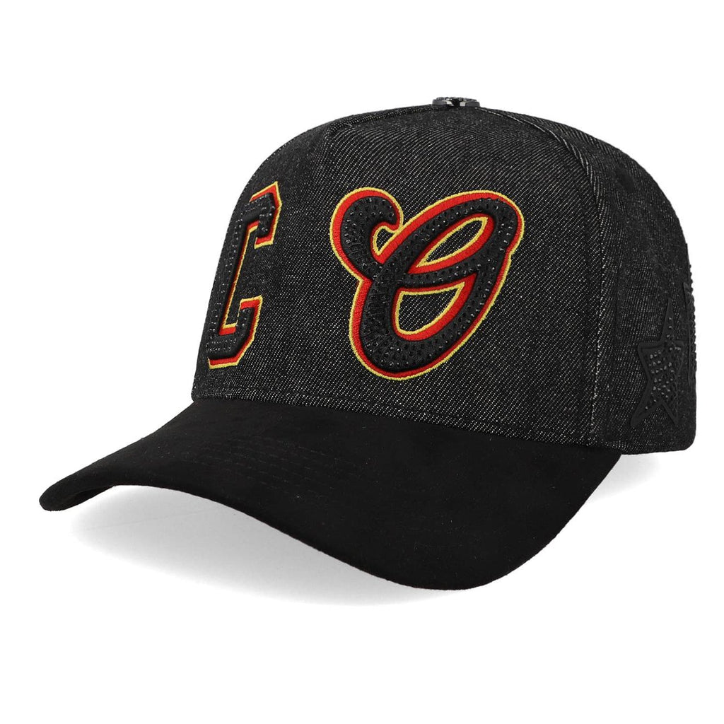 Gorra Cash Only Super Star Varsity Denim Negra Unitalla