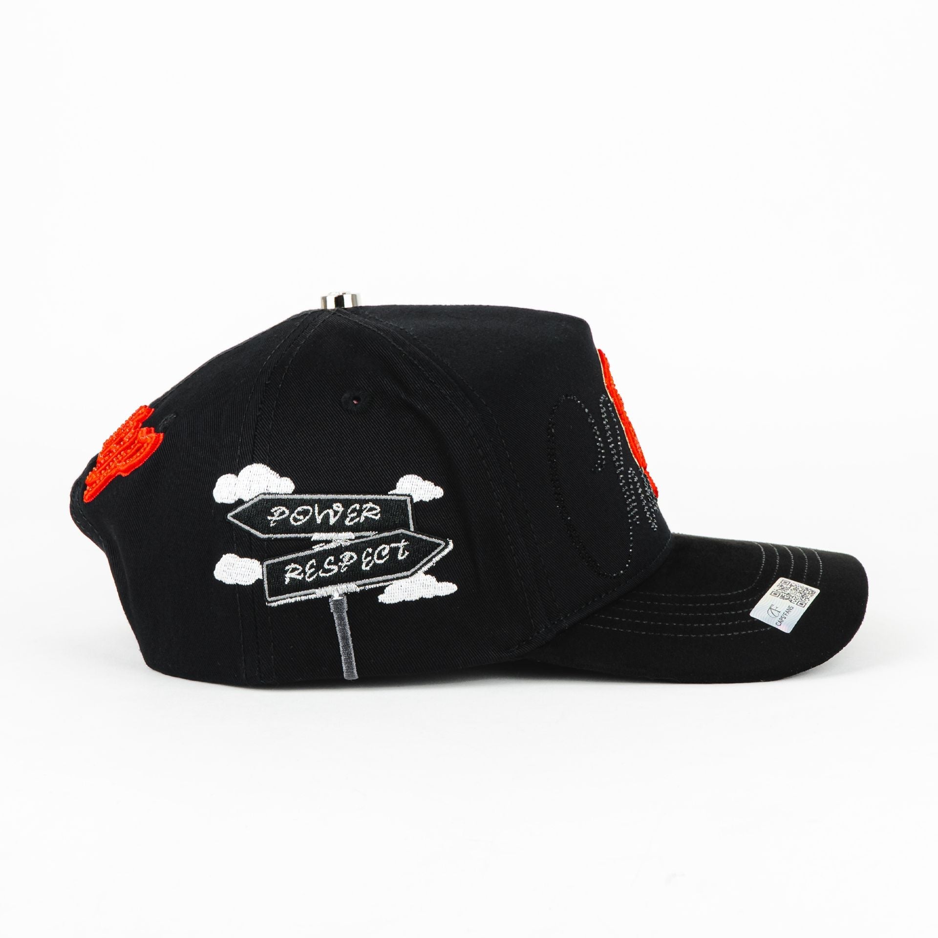 GORRA CAPS FANS SOX NEGRA ROJO
