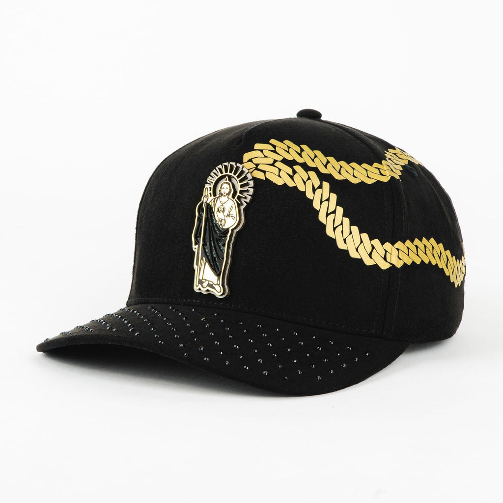 GORRA VAGO STYLE SAN JUDAS PLACA DORADA BLK