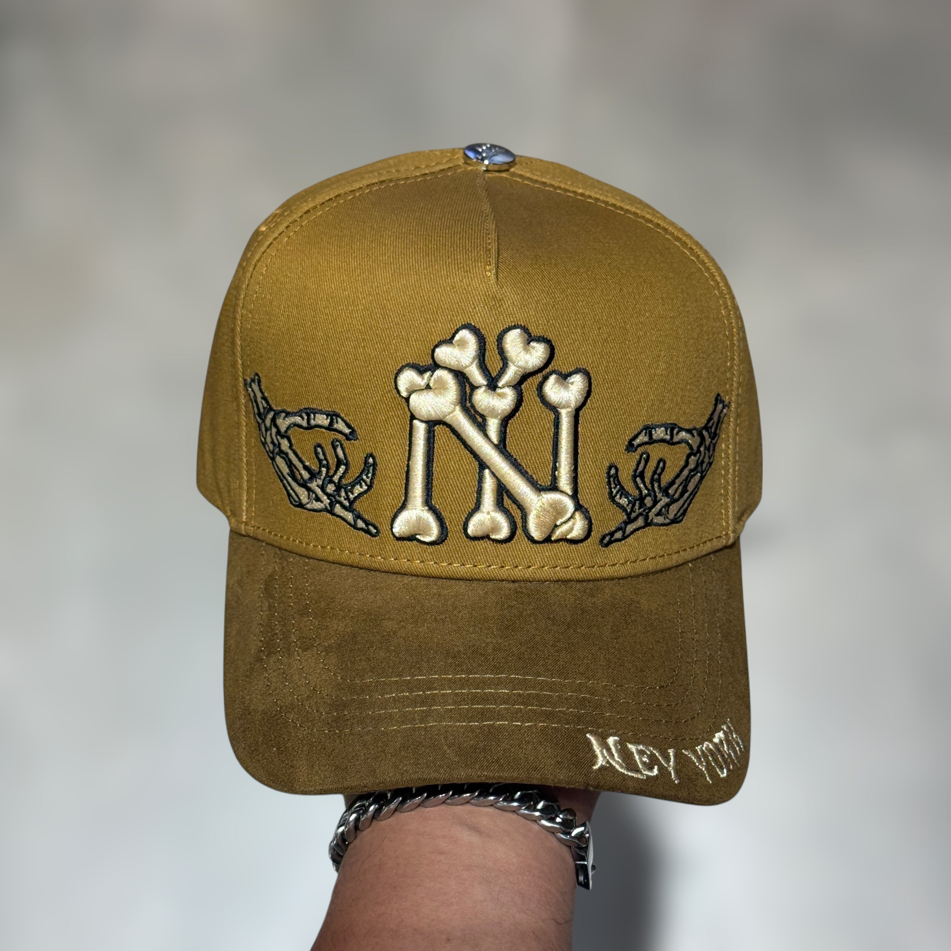 BELICA ACE HATS NY YANKEES BONES CAMEL