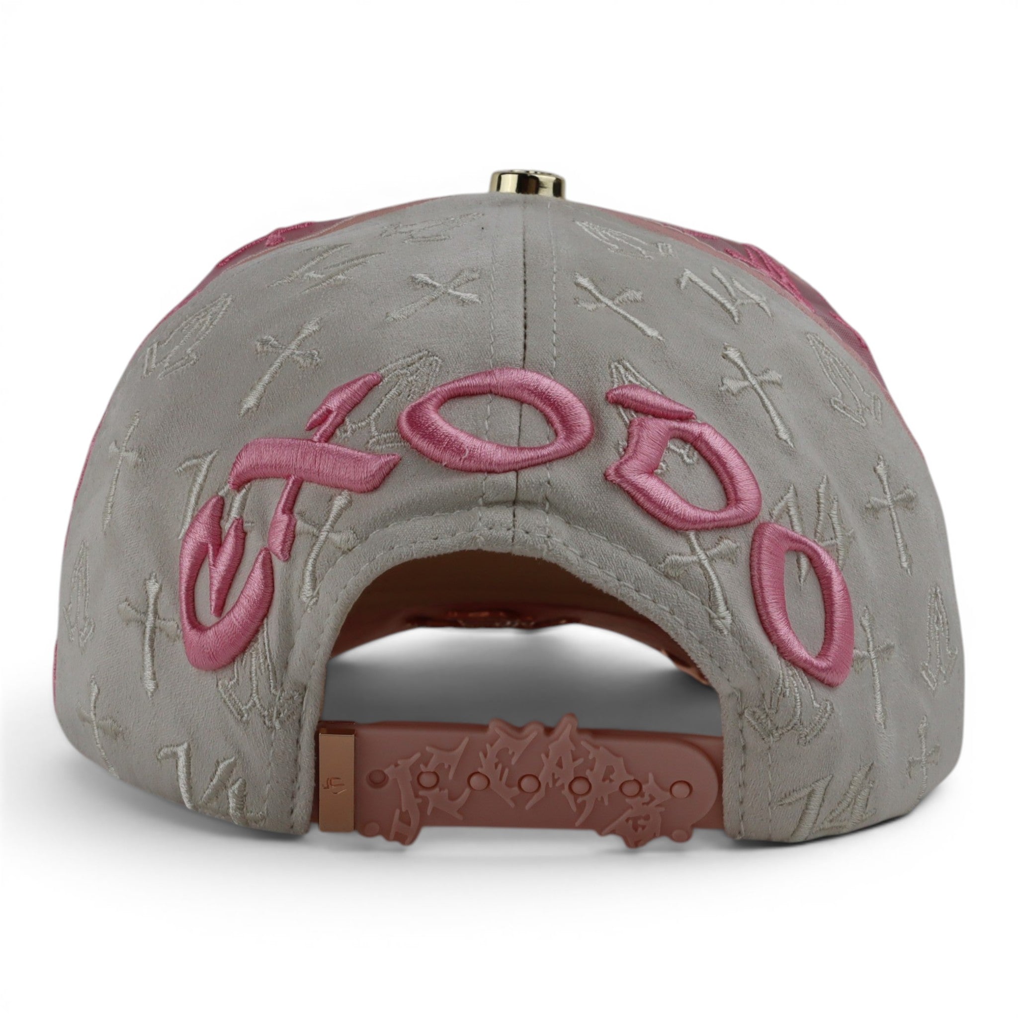 GORRA JC CAPS EXODO 14/14 CRYSTALS PINK WHITE