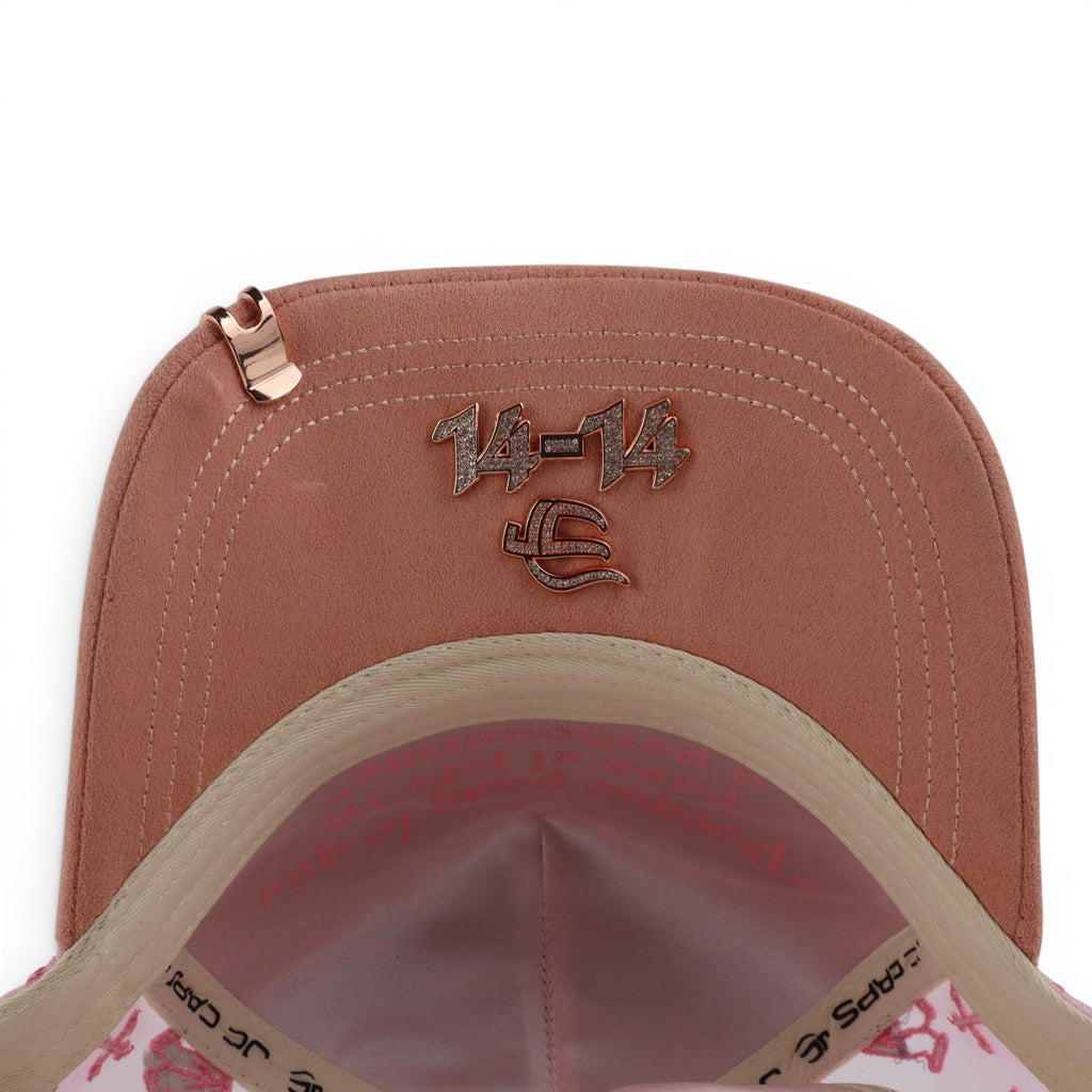 GORRA JC CAPS EXODO 14/14 CRYSTALS PINK WHITE
