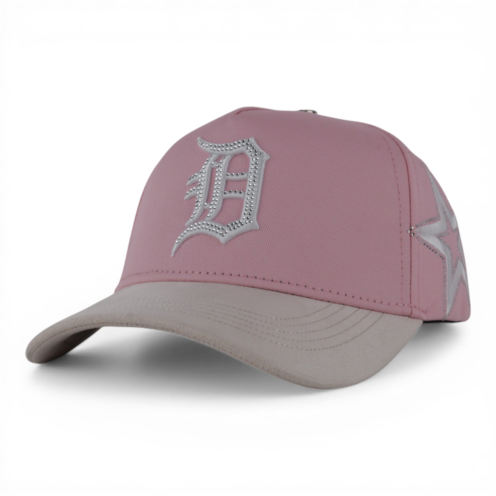 GORRA CAPS FANS DETROIT PINK/BEIGE SUEDE