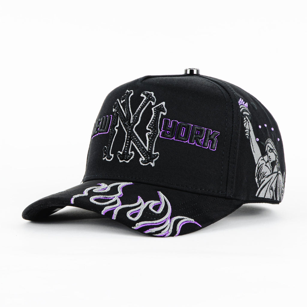 GORRA CAPS FANS NY FLAMES PURPLE BLK