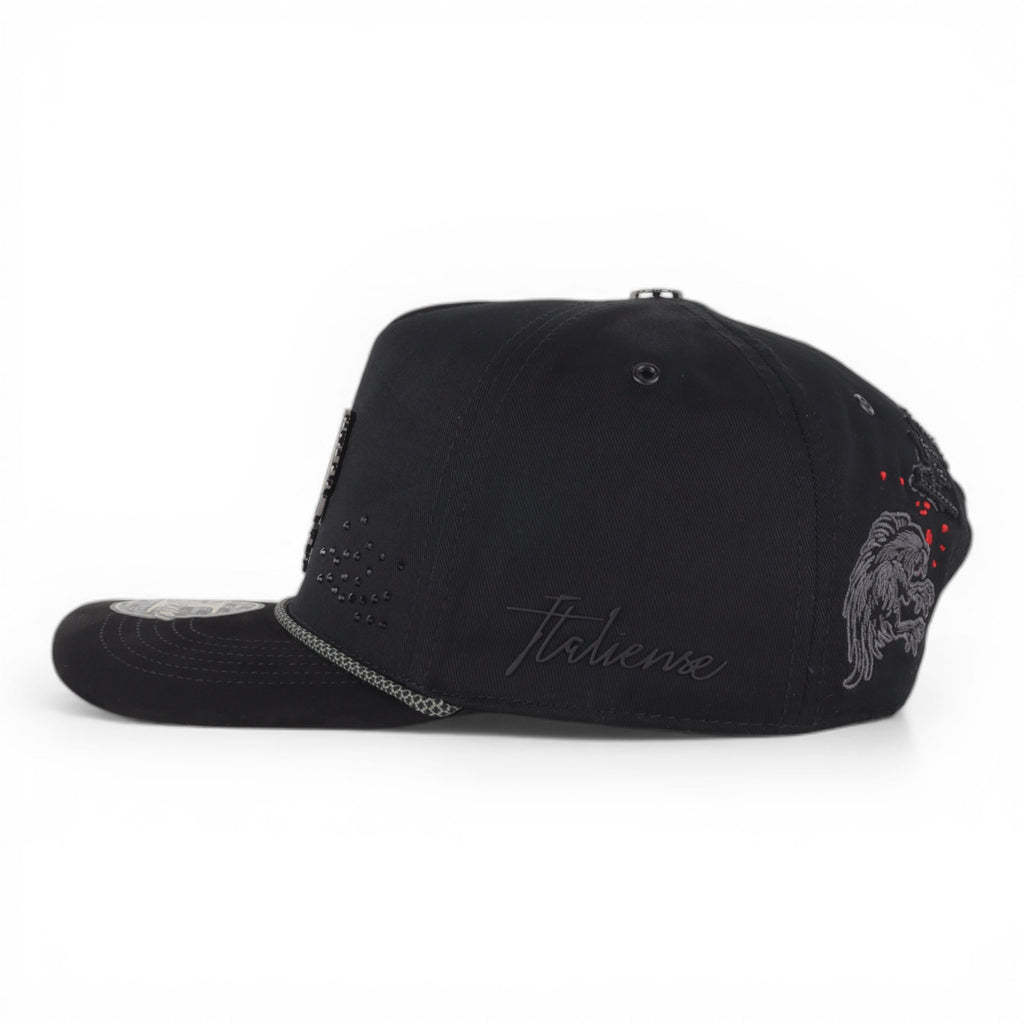 GORRA ITALIENSE GALLO CRYSTAL BLACK