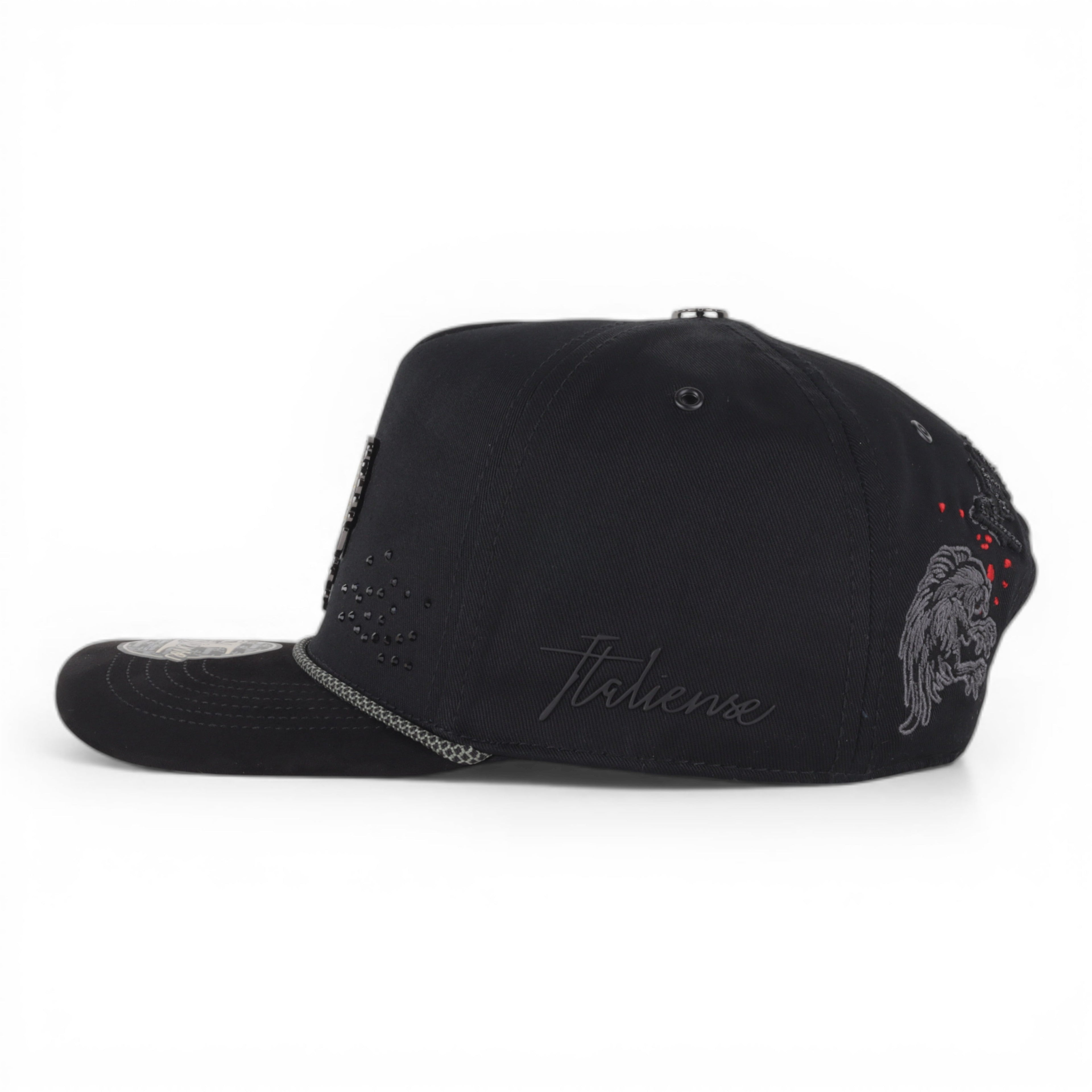 GORRA ITALIENSE GALLO CRYSTAL BLACK