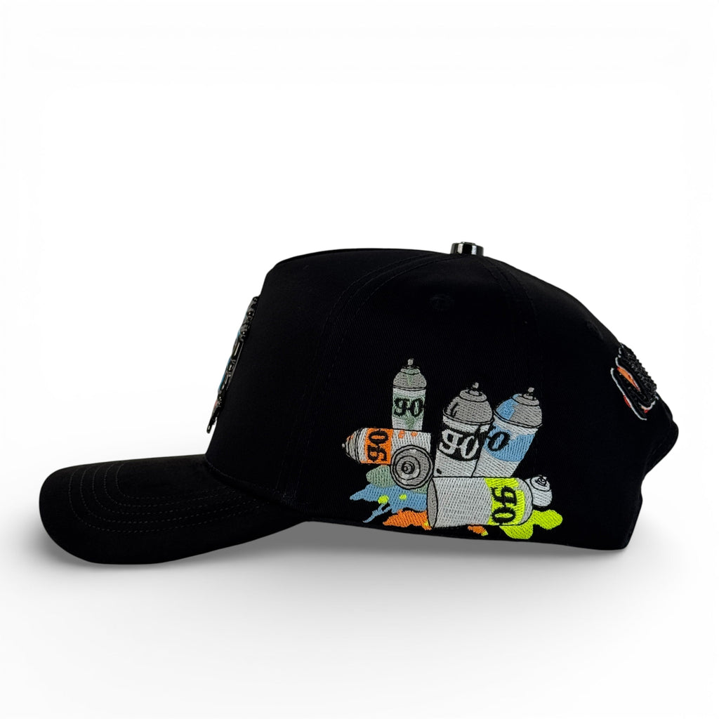 GORRA NINETY HATS NEW YORK GRAFFITI BLACK