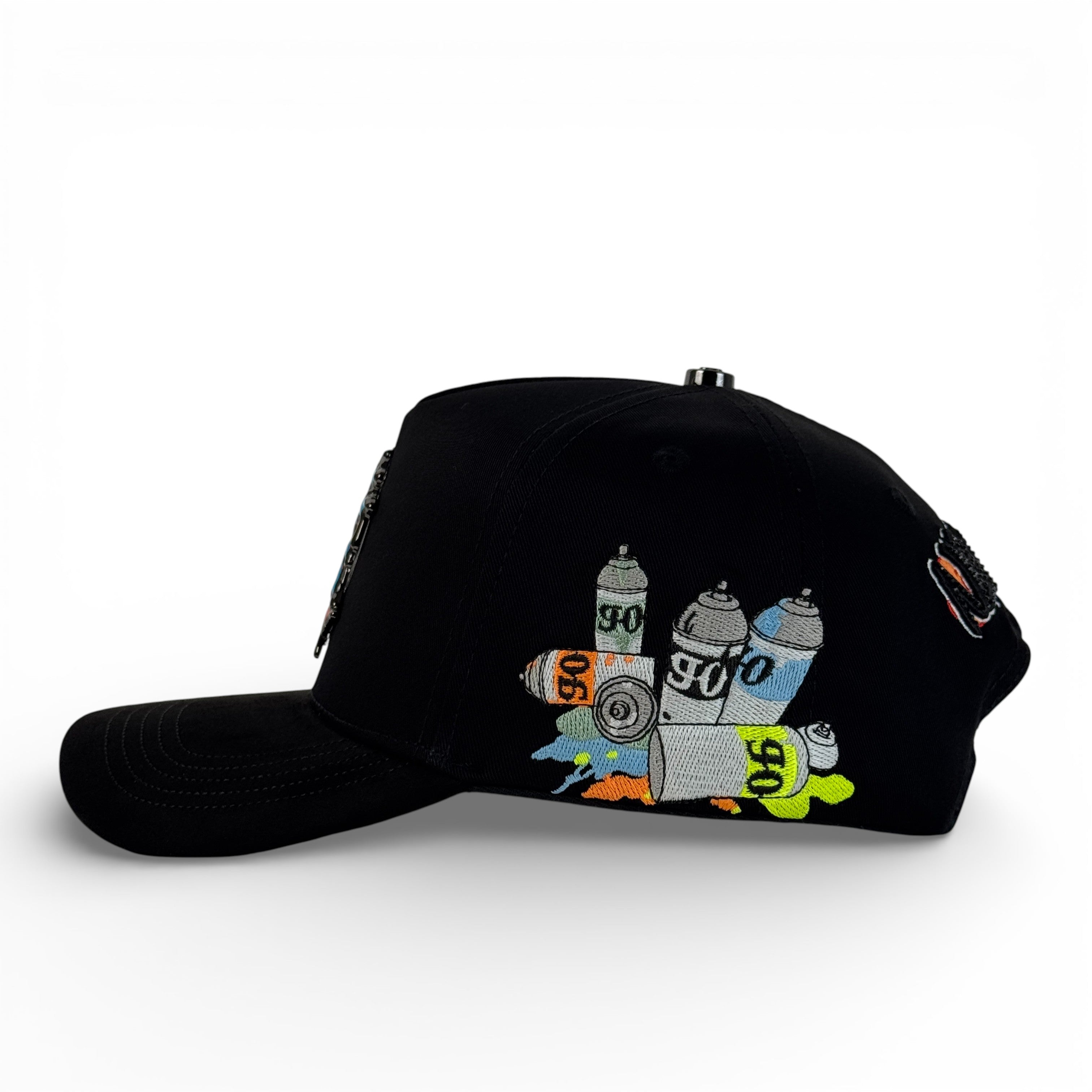 GORRA NINETY HATS NEW YORK GRAFFITI BLACK