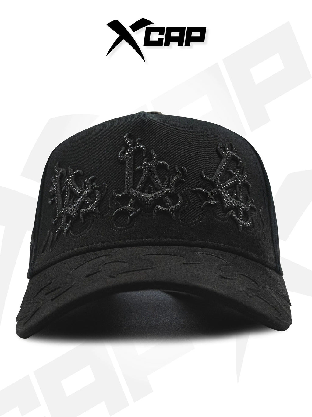BELICA XCAPS LA DODGERS BLACK ON BLACK FLAMES
