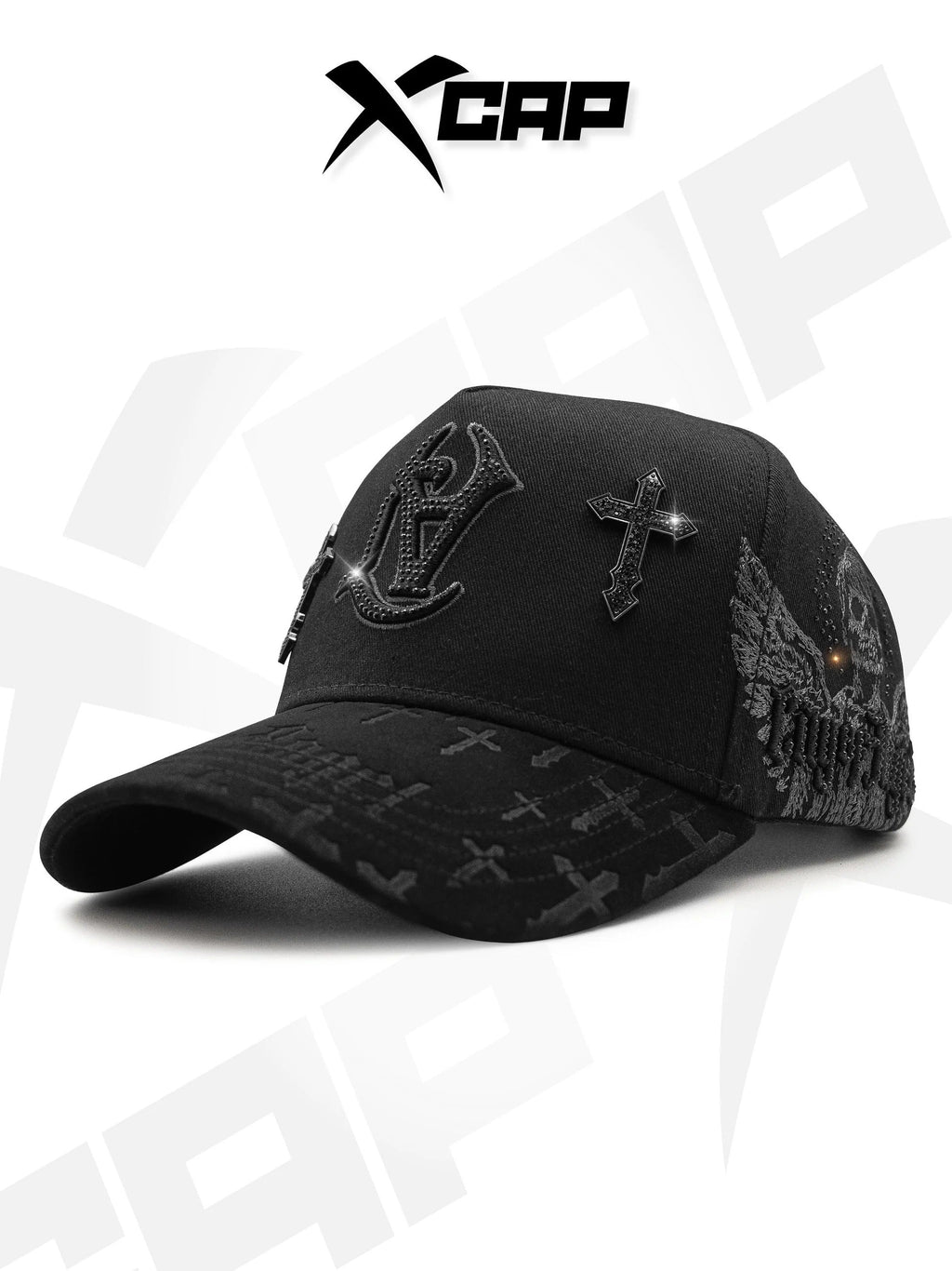 BELICA XCAPS LA DODGERS BLACK ON BLACK UPSIDE LOGO CRUZ