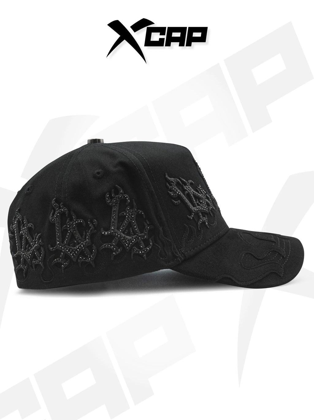 BELICA XCAPS LA DODGERS BLACK ON BLACK FLAMES